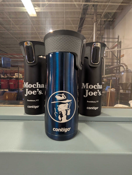 Mocha Joe's Contigo Travel Mug - Blue